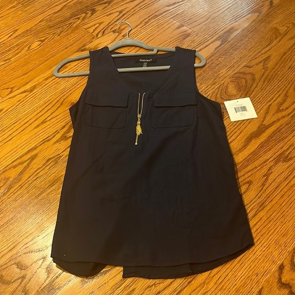 NWT Ellen Tracy Woman’s Navy Blue Sleeveless Top Size S - Picture 1 of 6